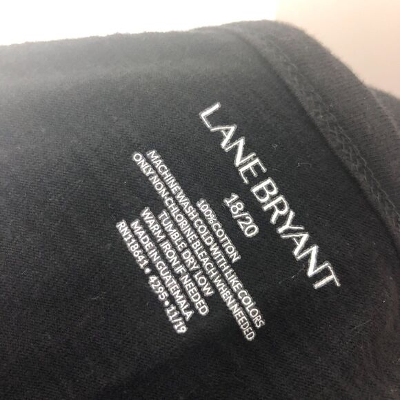 Lane Bryant Women's 18/20 Short Sleeve V Neck Tee Ruched Sides 100% Cotton Shirt - Picture 4 of 4